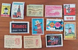 VINTAGE MATCHBOX LABELS x12 EUROPEAN MONACO ROMA AMORFI VIVO ETC O018 - Foto 1 di 5