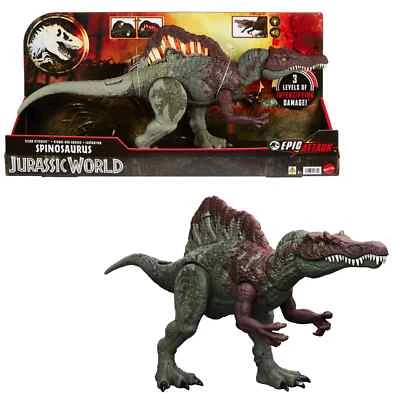MATTEL Jurassic World Epic Attack Spinosaurus Dinosaurier Dino Figur Licht & Sound NEU