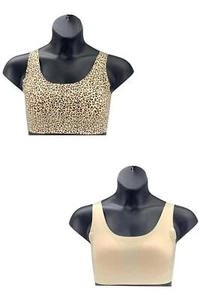 Rhonda Shear Invisible Body Bra w/ Removable Pads Leopard - Set of 2 - Picture 1 of 3