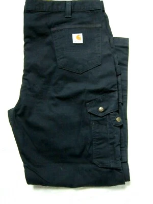 Carhartt ~ Negro ~ Pantalones de Trabajo ~ Sin Desgarro ~ Carga ~ Unisex ~ Talla 44X32 ~ ¡NUEVO! Foto 1 de 4