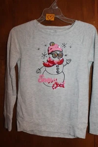 SO Girls' Sz 10 Cozy Crewneck SWEATSHIRT (gray; Snow Cool) perfect - Picture 1 of 1