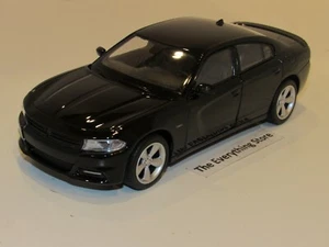 WELLY 2016 DODGE CHARGER HEMI R/T 1:24 GLOSS BLACK FREE SHIP NO BOX - Picture 1 of 5