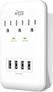 toma de corriente con enchufe de USB pared Sobretension electrica Nuevo USA - Picture 1 of 14