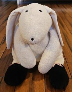 Manhattan Toy Cream Terry Cloth Tiptoes Bunny 1998 Plush Stuffed Animal 17"