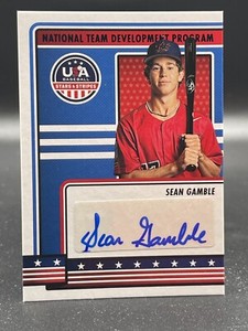 2023 USA Stars & Stripes SEAN GAMBLE BLUE FOIL AUTOGRAPH Free Shipping