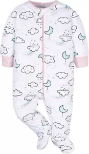 Gerber Baby Girls' 4 Pack Sleep 'N Play Footie - Picture 1 of 6