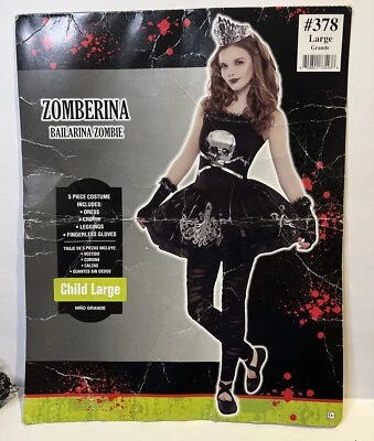Prima Zomberina костюм для Хэллоуина девочки размер L большой 12-14 лет зомби черный - Изображение 1 из 4