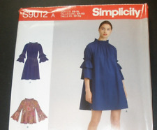 Simplicity 9012 Cynthia Rowley Loose Top Tent Dress Belt Pattern Sz.  6-24 UC