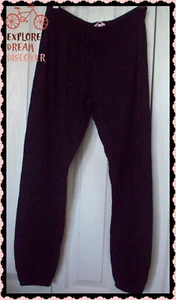 Pantalón XSmall Victorias Secret Negro Peso Pluma Correr o Salón para Dormir RARO - Imagen 1 de 9