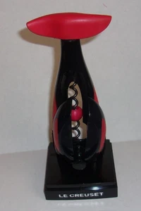 LE CREUSET Wine Accessories Table Model Corkscrew AND FOIL CUTTER, Cerise - Picture 1 of 6