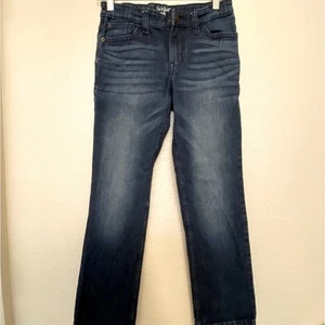 Cat and jack Staight Recto Navy dark wash denim jeans adjustable waist-boys-12 - Picture 1 of 9