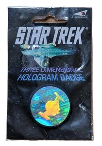 Star Trek Klingon Battlecruiser Three Dimensional Hologram Badge 1994 Sealed - Picture 1 of 2