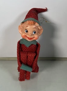 Vintage Rubber Face Knee Hugger Elf Pixie 1960s Mid Century Modern Made In Japan - Imagen 1 de 6