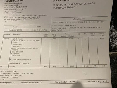 boîte de vitesses automatique DS4 Phase 1 - Photo 1/2