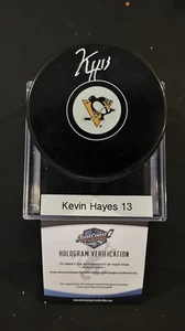 Kevin Hayes PITTSBURGH PENGUINS AUTOGRAPHED SIGNED PUCK COA - Picture 1 of 2