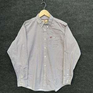 Wrangler Womens Shirt 2XL Multicolour Geometric Long Sleeve Button Down Logo - Picture 1 of 17