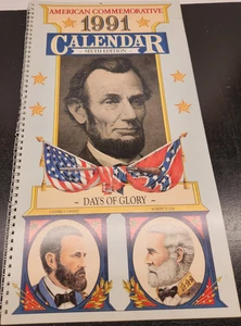 American Commemorative 1991 Calendar Days of Glory Civil War - Spiralbound - Bild 1 von 9