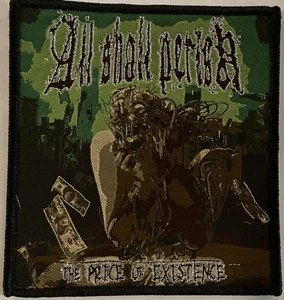 All Shall Perish - Der Preis der Existenz 4" x 4" gewebter Aufnäher [Deathcore] - Bild 1 von 2