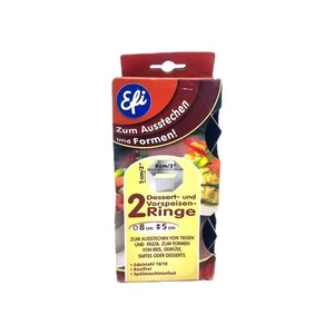 Ausstecher und Form 2 Dessert und Vorspeisen Ringe 8x5 cm Edelstahl von Efi NEU - Bild 1 von 5