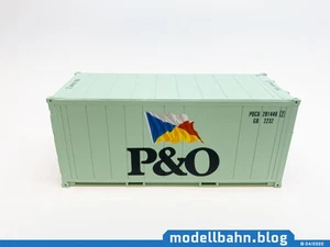Mintgrüner 20ft Kühlcontainer "P&O" in 1:87 (H0) - Bild 1 von 5