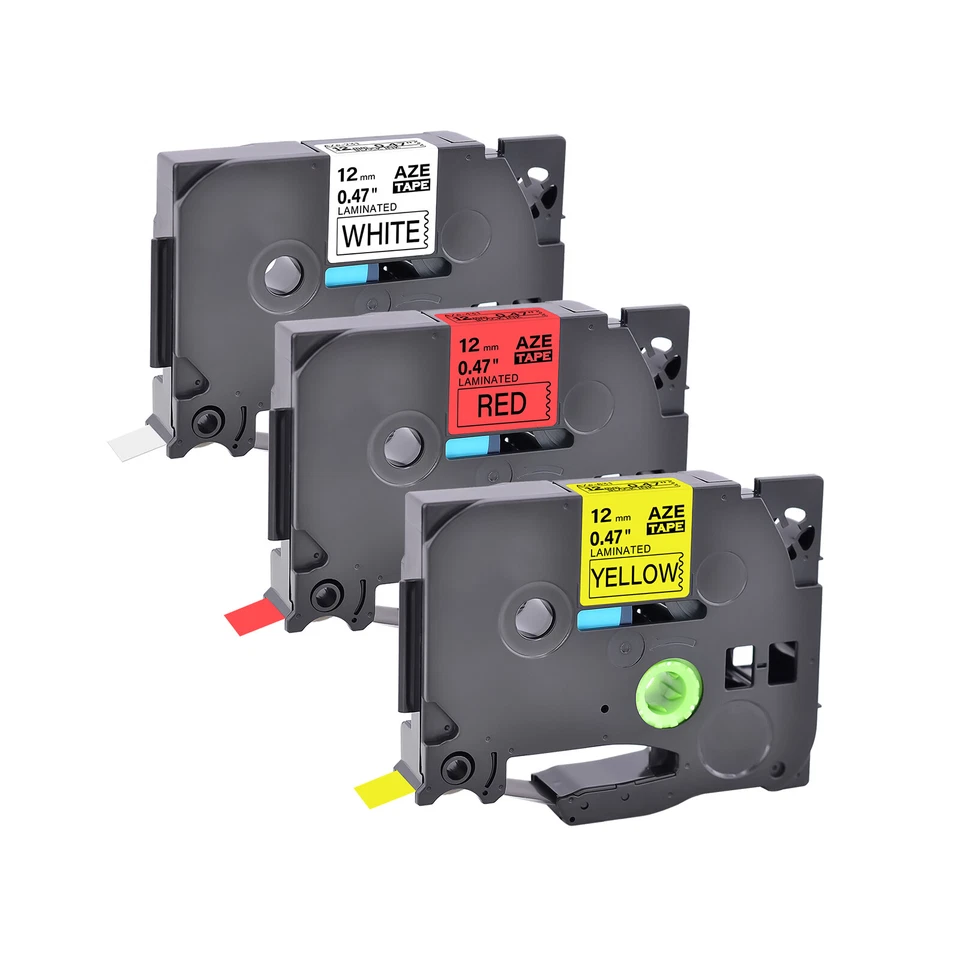 3x Compatible para Brother TZe 231-631 12 mm Negro sobre Blanco/Rojo/Amarillo Cinta de Etiqueta Foto 1 de 4