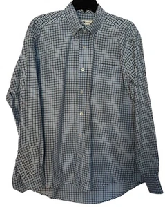 Onward Reserve Shirt Mens XL Tailored Fit Blue Plaid Cotton Button Down - Picture 1 of 7