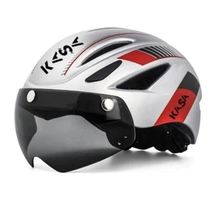 KASA SILVER Cycling TT and Road Bike Helmet Vizor Back Light Chargeable AU/NZS - Picture 1 of 29