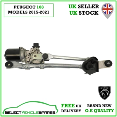 GENUINO NUEVO PEUGEOT 108 LIMPIAPARABRISAS DELANTERO MOTOR Y VARILLAJE 2015-2021 Foto 1 de 4
