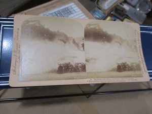 Stereo view The Falls of the Rhine & Laufen Castle, Switzerland 1897 Underwood - Picture 1 of 7