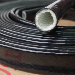 Φ4mm - 70mm schwarz Silikon/Fiberglas Feuerhülle HIGH TEMP Hülse Isolierschlauch - Picture 1 of 4