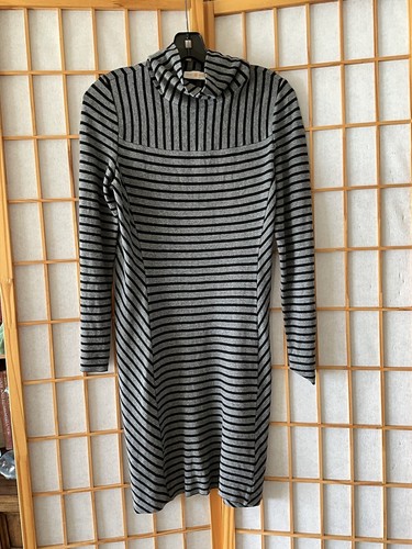 TORY BURCH ABITO DONNA A RIGHE NERO E GRIGIO Tg M