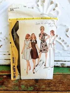 1970s Sewing pattern Short or Maxi Dress Size 18.5 41 Bust - Picture 1 of 4