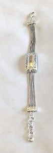 Brighton Rhythms Silber und Gold fünfsträngiges Armband mit eingesetzten Kristallen - Bild 1 von 10