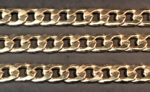 18K Gold Plated Cuban Chain 6.25mm 20 Inches & 3 Inches Extension Lobster Claps - Picture 1 of 10