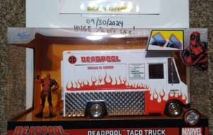 BRAND NEW JADA TOYS 1:24 DIECAST MARVEL DEADPOOL TACO TRUCK-RARE HTF LAST ONE! - Picture 1 of 9