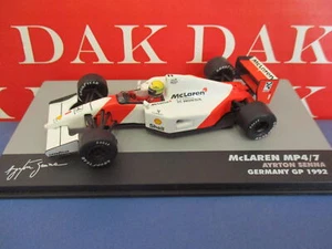 Die cast 1/43 Modellino Auto F1 McLaren MP4/7 Germany GP 1992 A. Senna - Foto 1 di 4