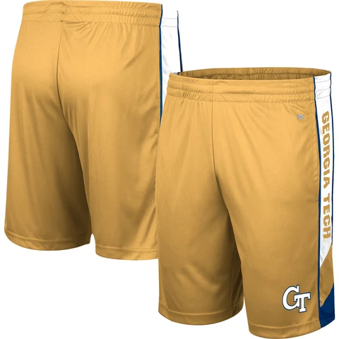 Men's Colosseum Gold Georgia Tech Yellow Jackets Pool Time Shorts Cover