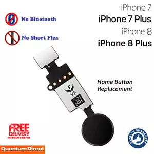 NEW iPhone 7/7 Plus 8/8 Plus SE2 Complete Home Button Replacement - BLACK - Picture 1 of 3