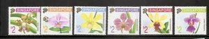 Singapore SC # 596-97, 615-16, 716-17 Orchids . MNH - Picture 1 of 1