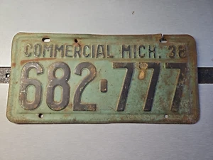 1938 Michigan License Plate (lot 1457) - Picture 1 of 6