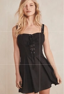 Intimately Free People Not A Chance Corset Dress Black M - Picture 1 of 11
