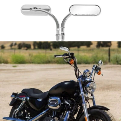 Espejos retrovisores para moto Harley Davidson XR750 1200 CUSTOM cromados 8/10 mm Foto 1 de 4