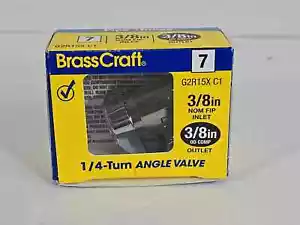 Brass Craft 1/4 Turn Angle Valve 3/8" NOM FIP Inlet G2R15X C1 NEW IN BOX - Picture 1 of 1