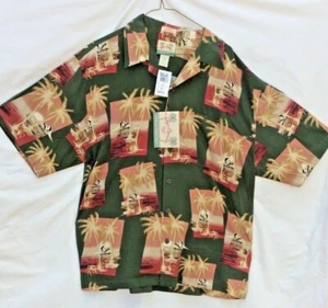 NEW REYN SPOONER 100% SILK BEAUTIFUL MYSTIC ISLES VERY RARE SIZE M - Picture 1 of 12