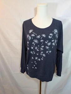 NWOT Supermaggie Women's Size Large Dandelion Print Long Sleeve Slouchy Top - Picture 1 of 7