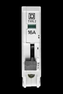 SQUARE D 16 AMP TYPE 2 M6 MCB CIRCUIT BREAKER QOE - Image 1 of 4
