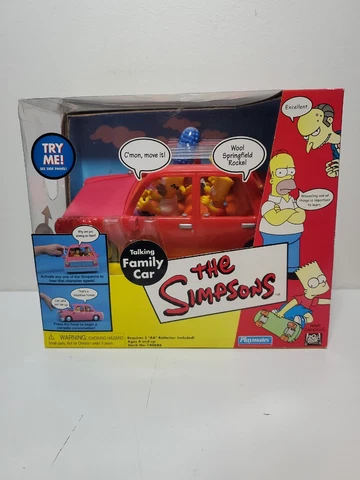 The Simpsons Talking Family Car by Playmates 2001 Sealed Clean Box Cover