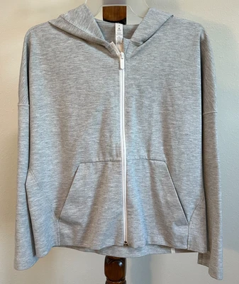 Lululemon All Yours Zip Hoodie Womens 6 Gray Full Zip Lightweight Relaxed Fit - Image 1 of 4