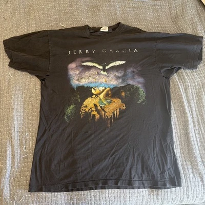 Vintage 90s Jerry Garcia Grateful Dead Dove Shell  T-Shirt USA XL Distressed - Image 1 of 4