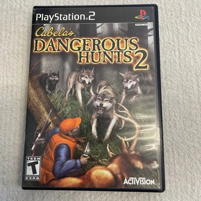 Cabela's Dangerous Hunts 2 (Sony PlayStation 2, 2005) CIB Complete Mint Disc - Image 1 of 4